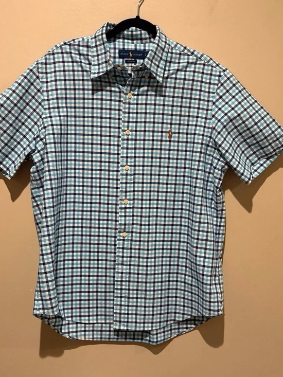 Ralph Lauren Other - Ralph Lauren Short-Sleeve Plaid Button-Down Shirt - Light Blue, Green, Navy